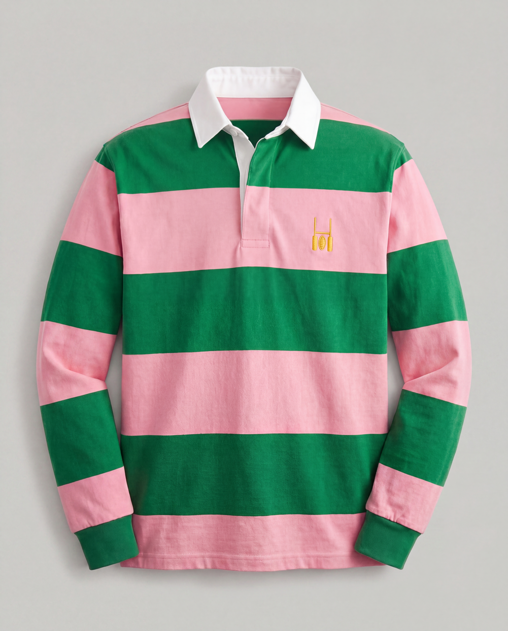 R.C. Rugby Polo Green & Pink