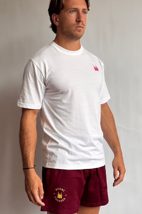 Rugby Culture T-shirt back Print White