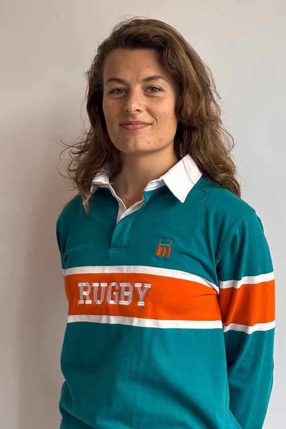 Rugby polo teal orange