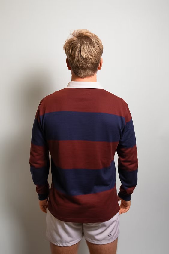 R.C. Rugby Polo Navy Blue & Maroon