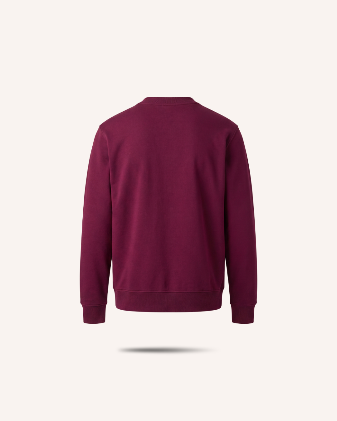 Rugby Culture Maroon Sweatshirt, flat lay back view