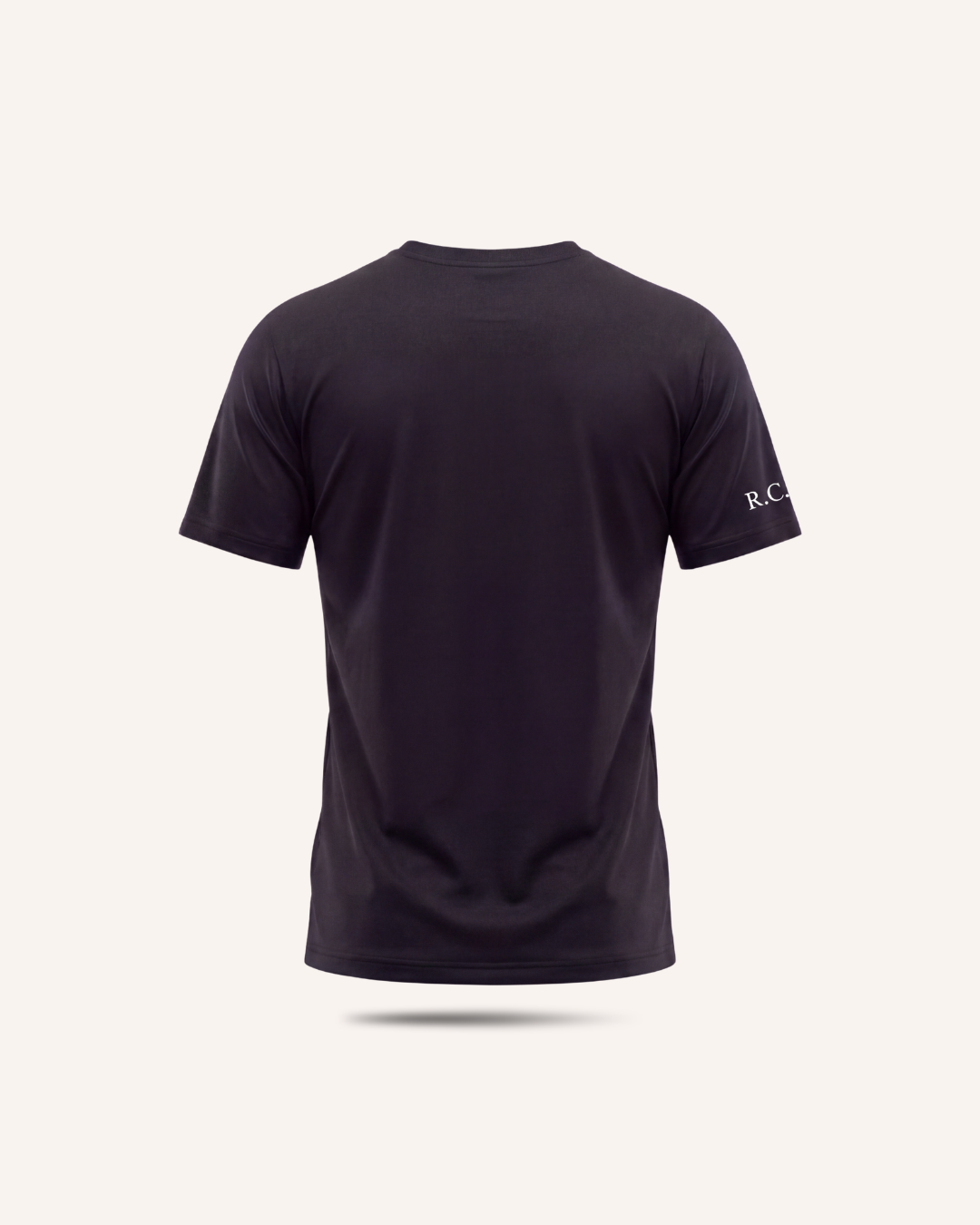 Rugby Culture Black Basic Logo T-Shirt, flat lay back view