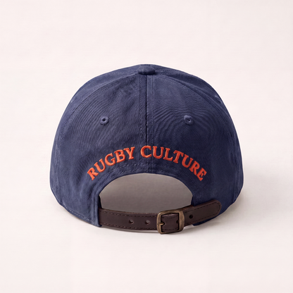 Navy Blue & Orange Cap