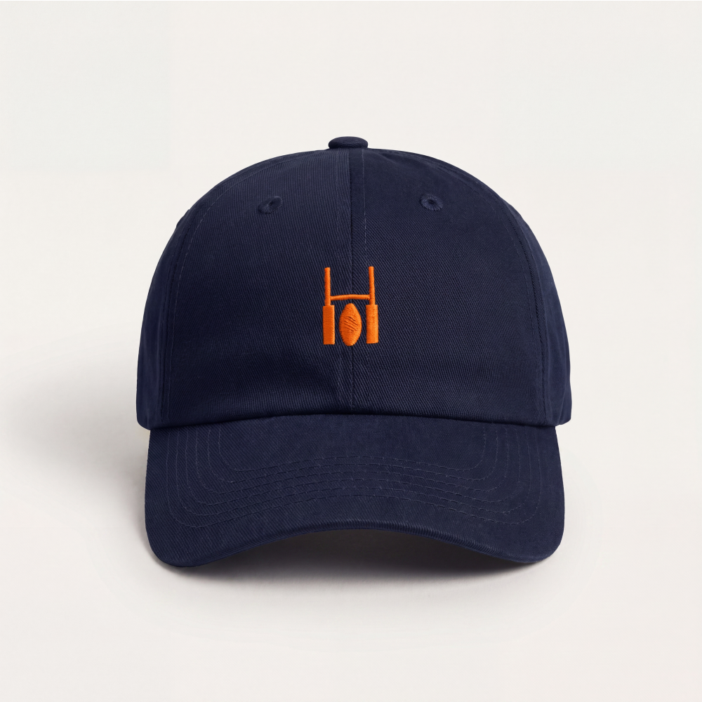 Navy Blue & Orange Cap