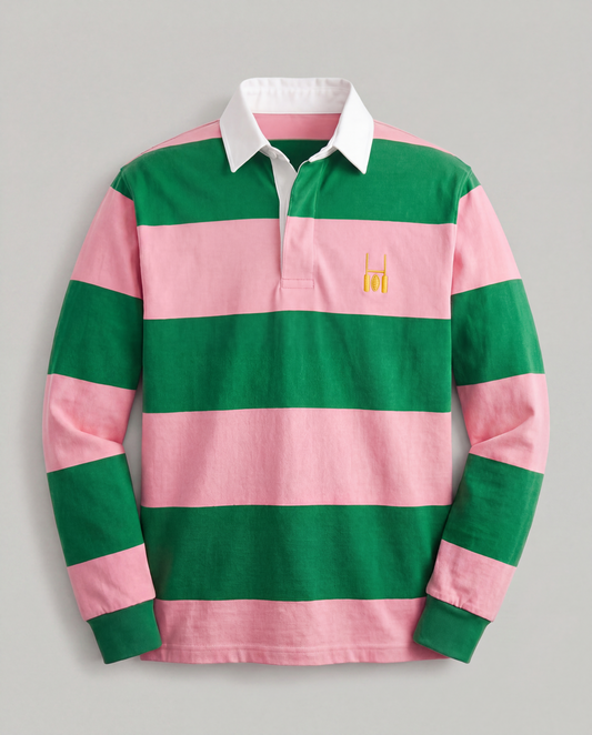 R.C. Rugby Polo Green & Pink
