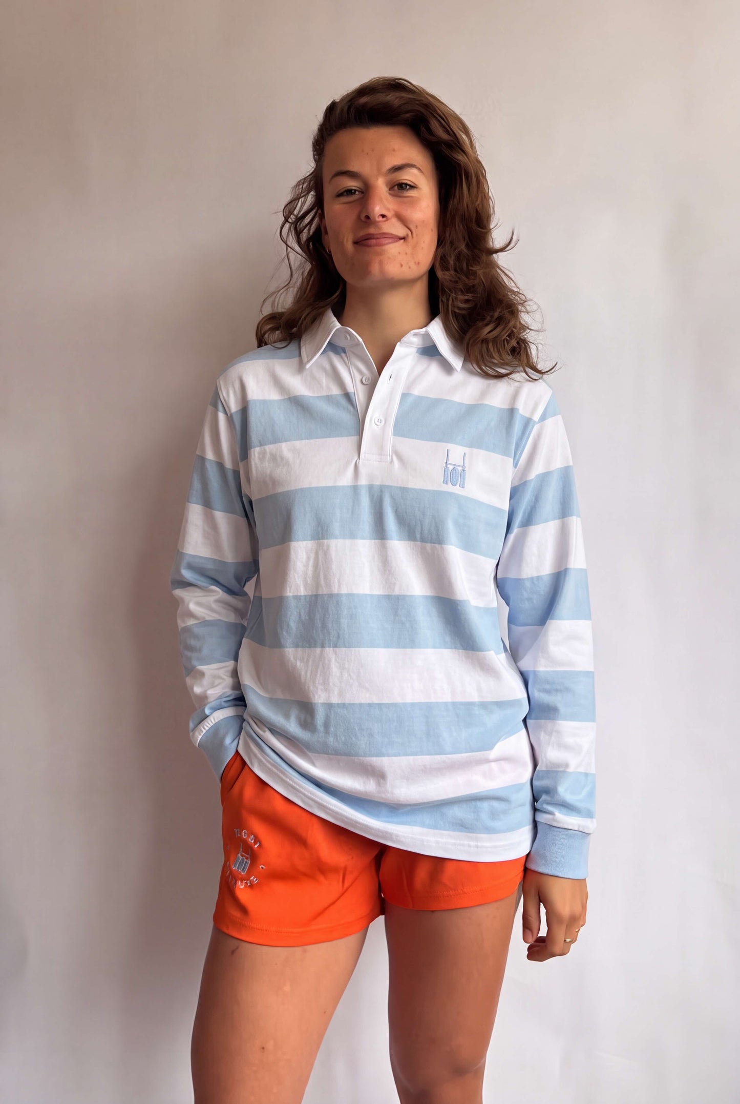 R.C. Rugby Polo Sky Blue & White