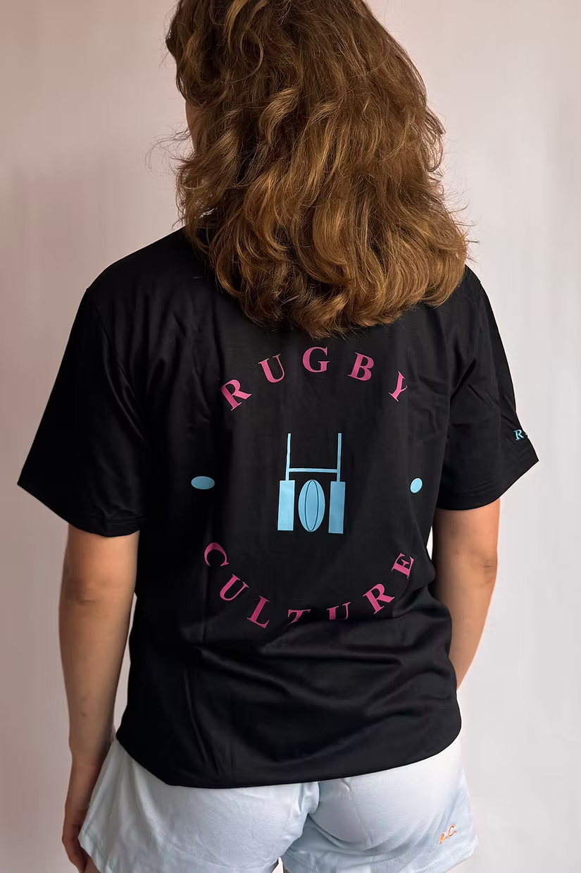 Rugby Culture back print Black