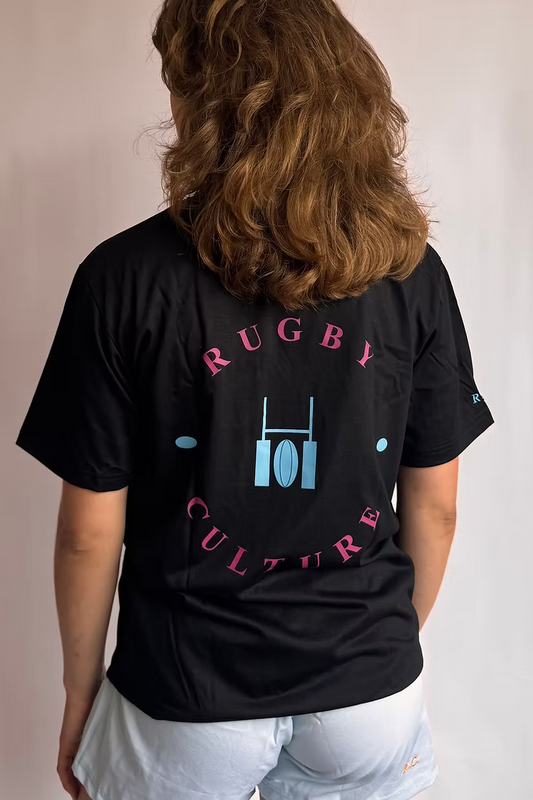 Rugby Culture back print Black