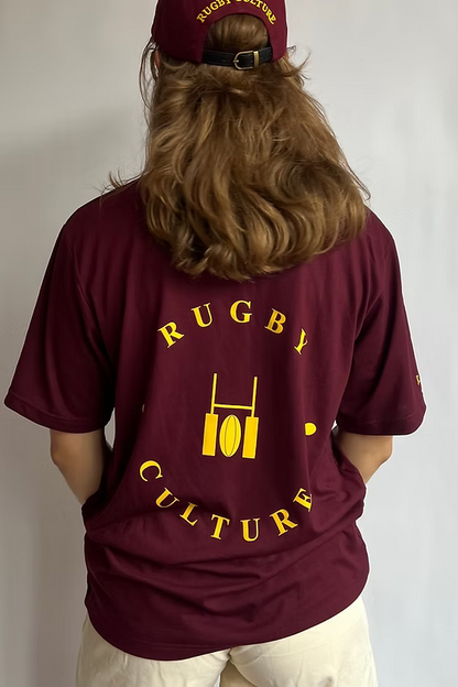 Rugby Culture back print  Maroon