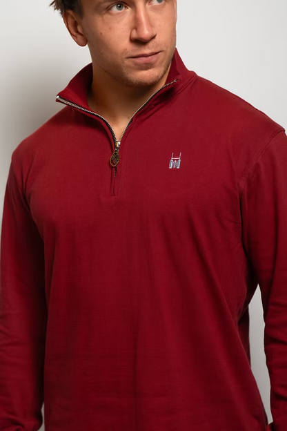 R.C. Quarter-Zip Maroon