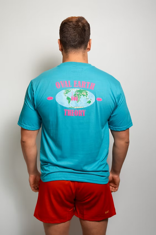 Rugby Culture Oval Earth Theory T-Shirt turqoise