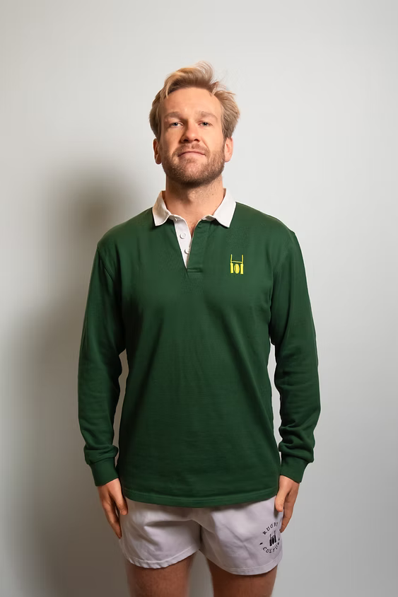 Rugby polo forest green