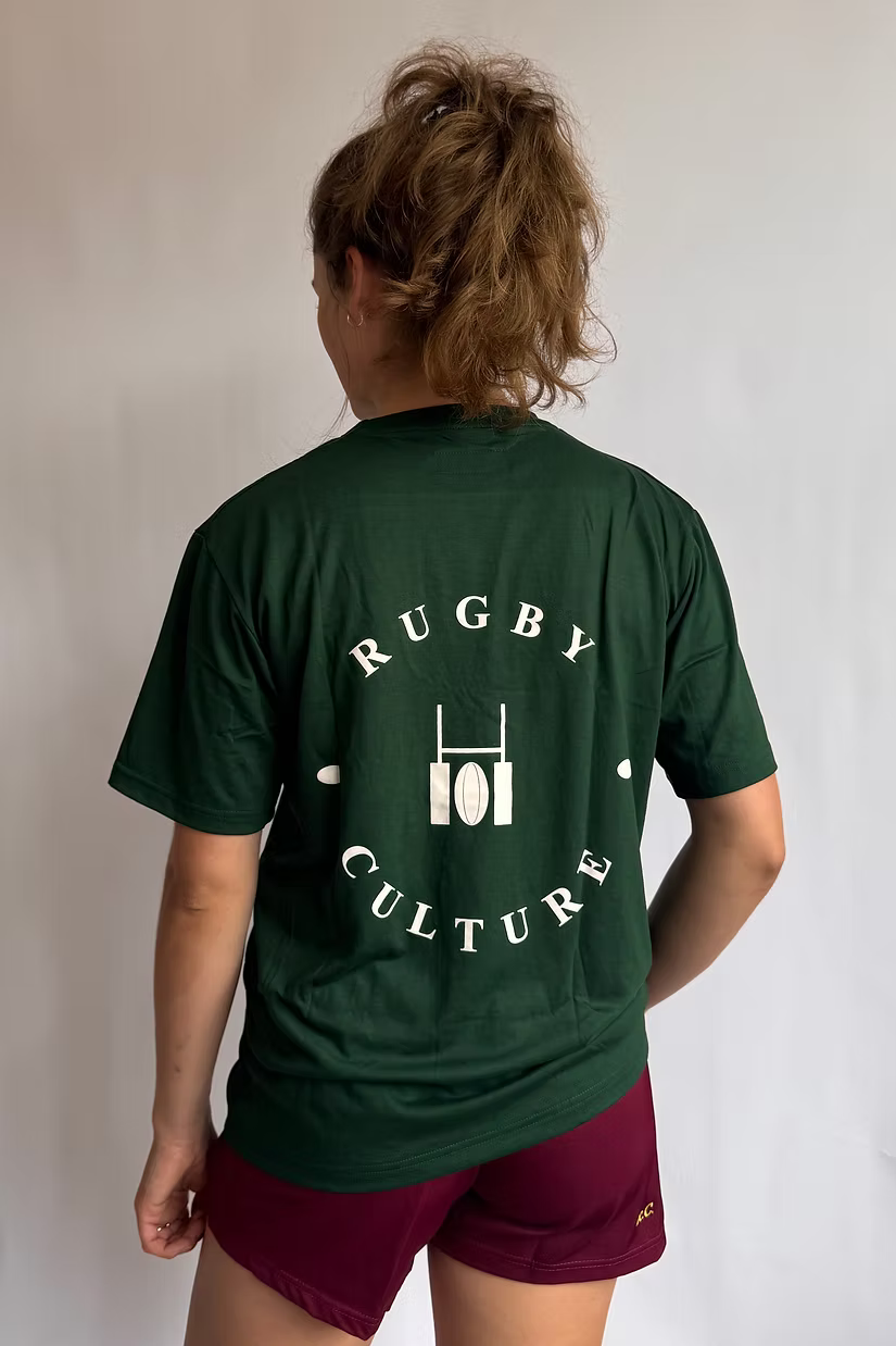 Rugby Culture back print green