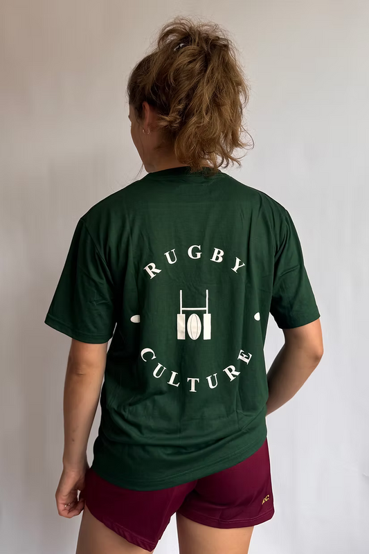 Rugby Culture back print green