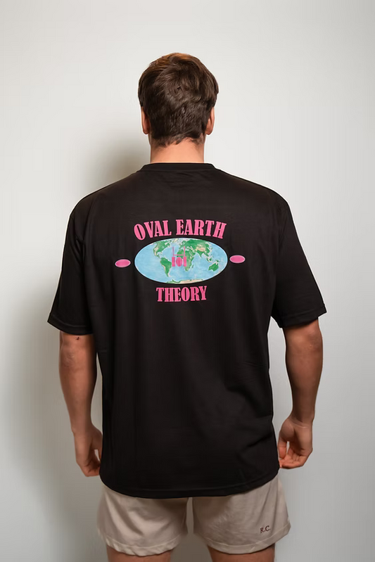 Rugby Culture Oval Earth T-Shirt Black