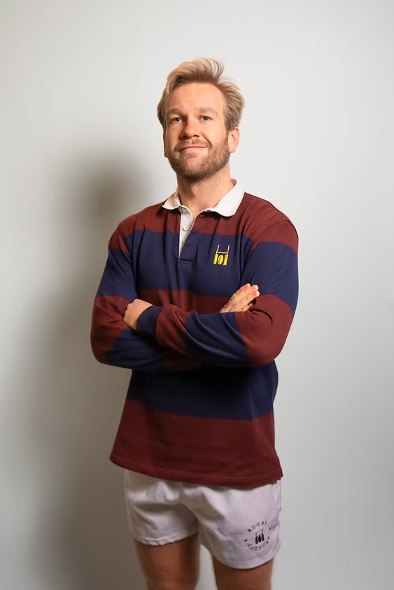 Rugby polo navy blue and maroon
