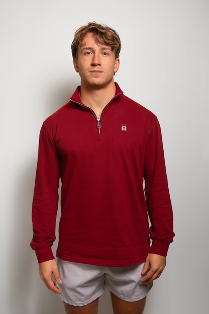 R.C. Quarter-Zip Maroon