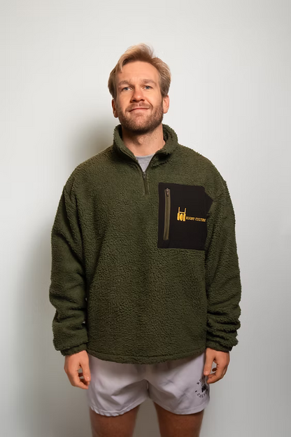 R.C. Teddyfleece Quarter-Zip Jacket (Forest Green)