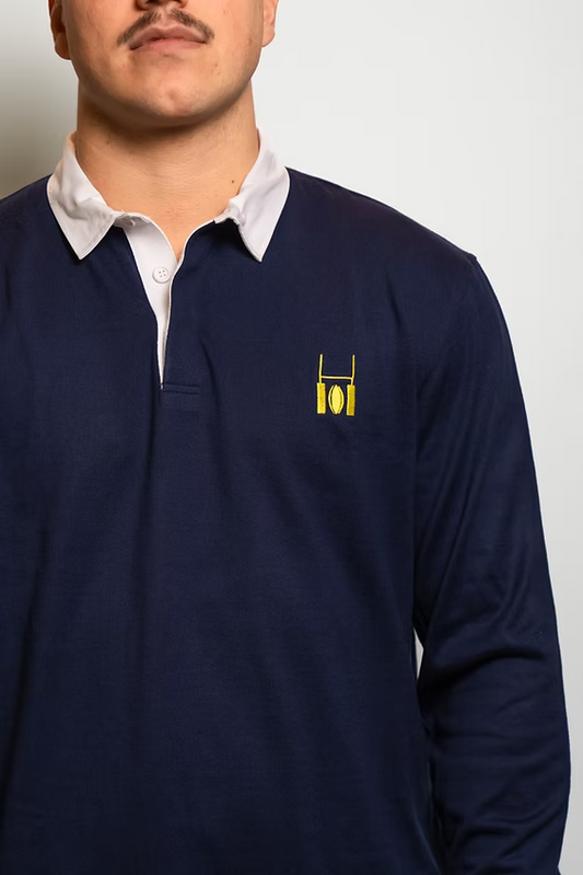 Rugby polo navy blue
