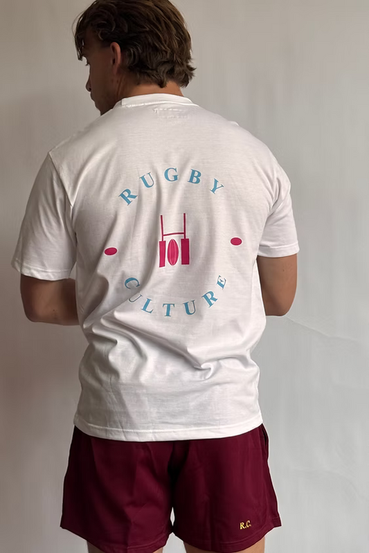 Rugby Culture back print white
