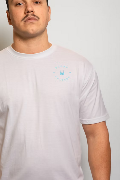 Rugby Culture Oval Earth Tshirt White