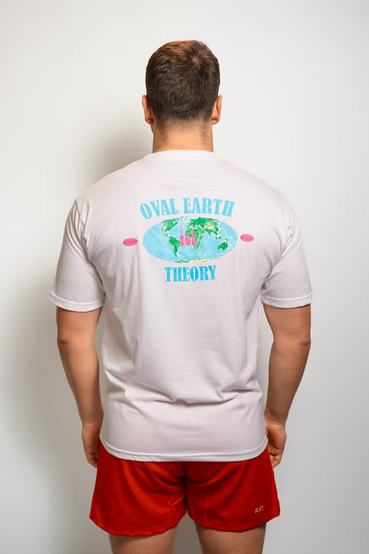 Rugby Culture Oval Earth Tshirt White