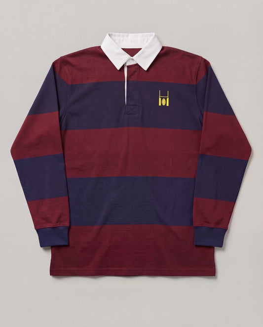 R.C. Rugby Polo Navy Blue & Maroon