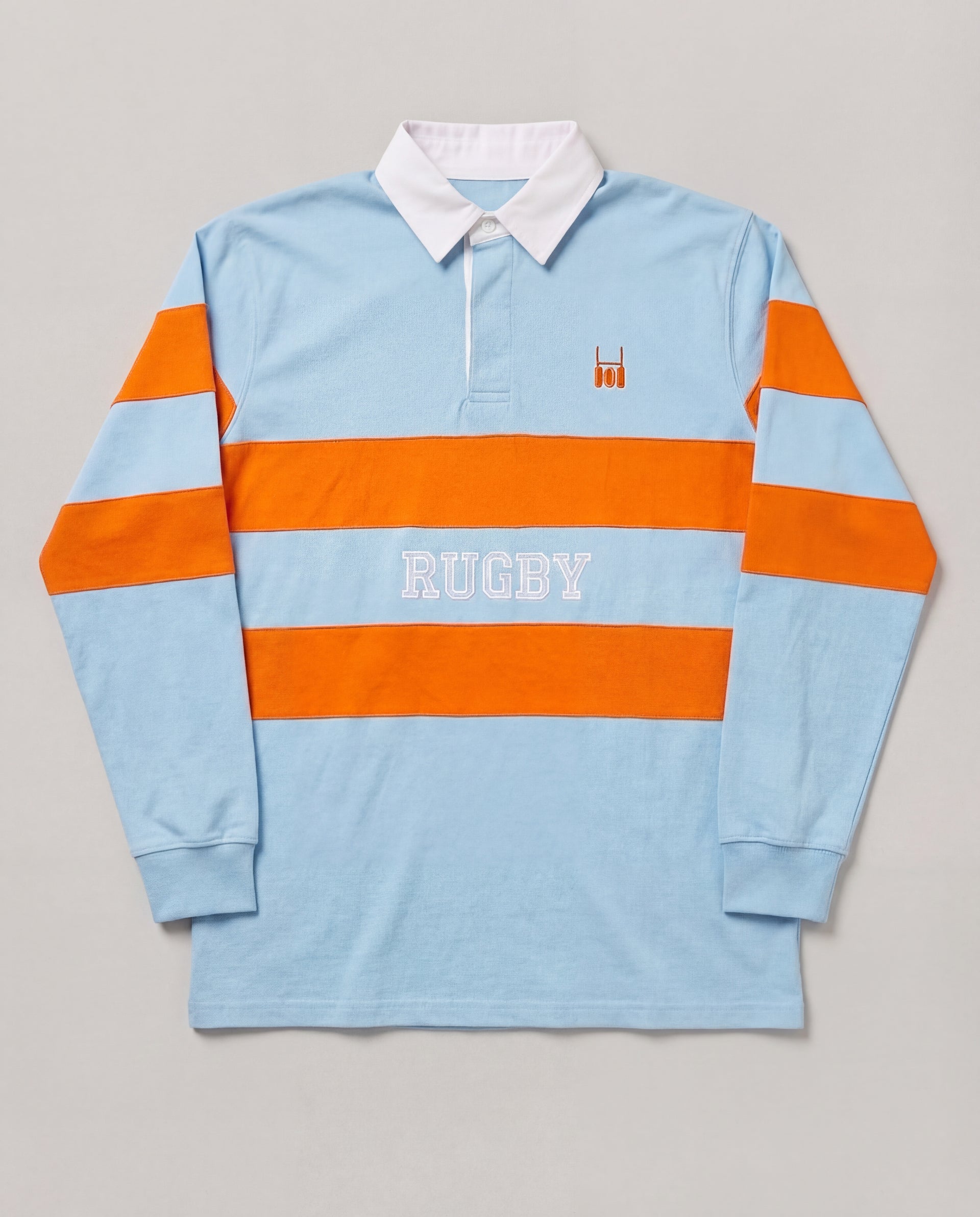 R.C. Rugby Polo Sky Blue & Orange