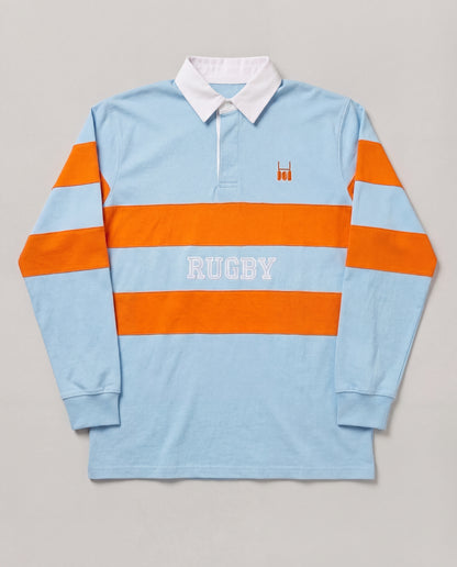 R.C. Rugby Polo Sky Blue & Orange