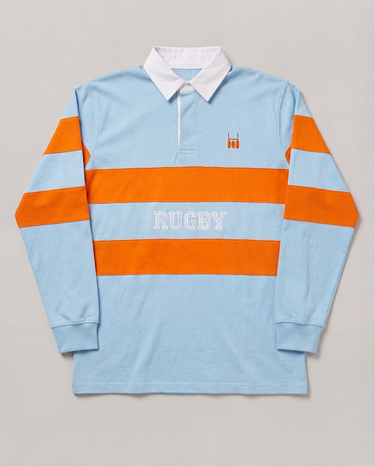 R.C. Rugby Polo Sky Blue & Orange