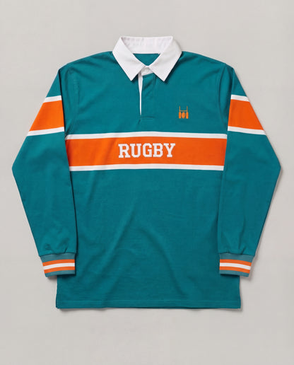 R.C. Rugby Polo Teal & Orange
